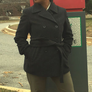 Woman's Calvin Klein Size 10 Wool Belted Peacoat